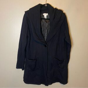 SOFT SURROUNDINGS WOOL EMBROIDERED CARDIGAN SWEATER